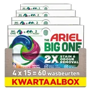 4x Ariel 3in1 Wasmiddel Pods The Big One Color 15 stuks