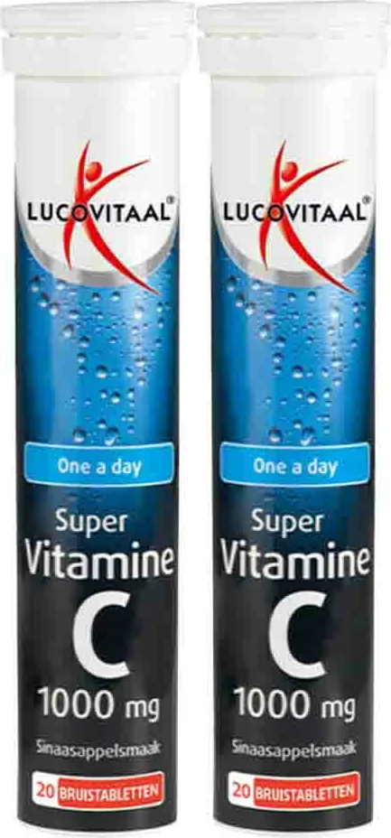 2x Lucovitaal Vitamine C 1000mg 20 bruistabletten