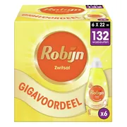 Robijn Klein & Krachtig Vloeibaar Wasmiddel - Color Zwitsal - 6 x 22 wasbeurten - Voordeelverpakking