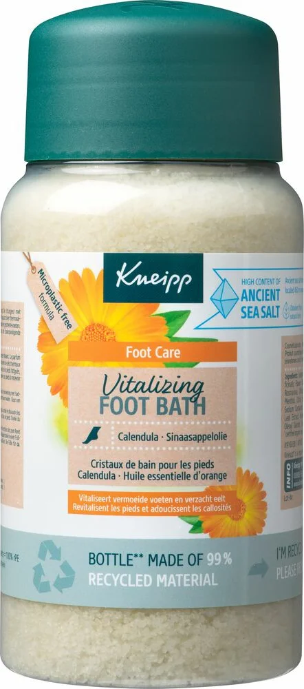 3x Kneipp Voetbadkristallen Vitalizing Calendula Sinaasappelolie 600 gr