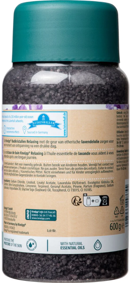 3x Kneipp Badkristallen Relaxing Lavendel 600 gr