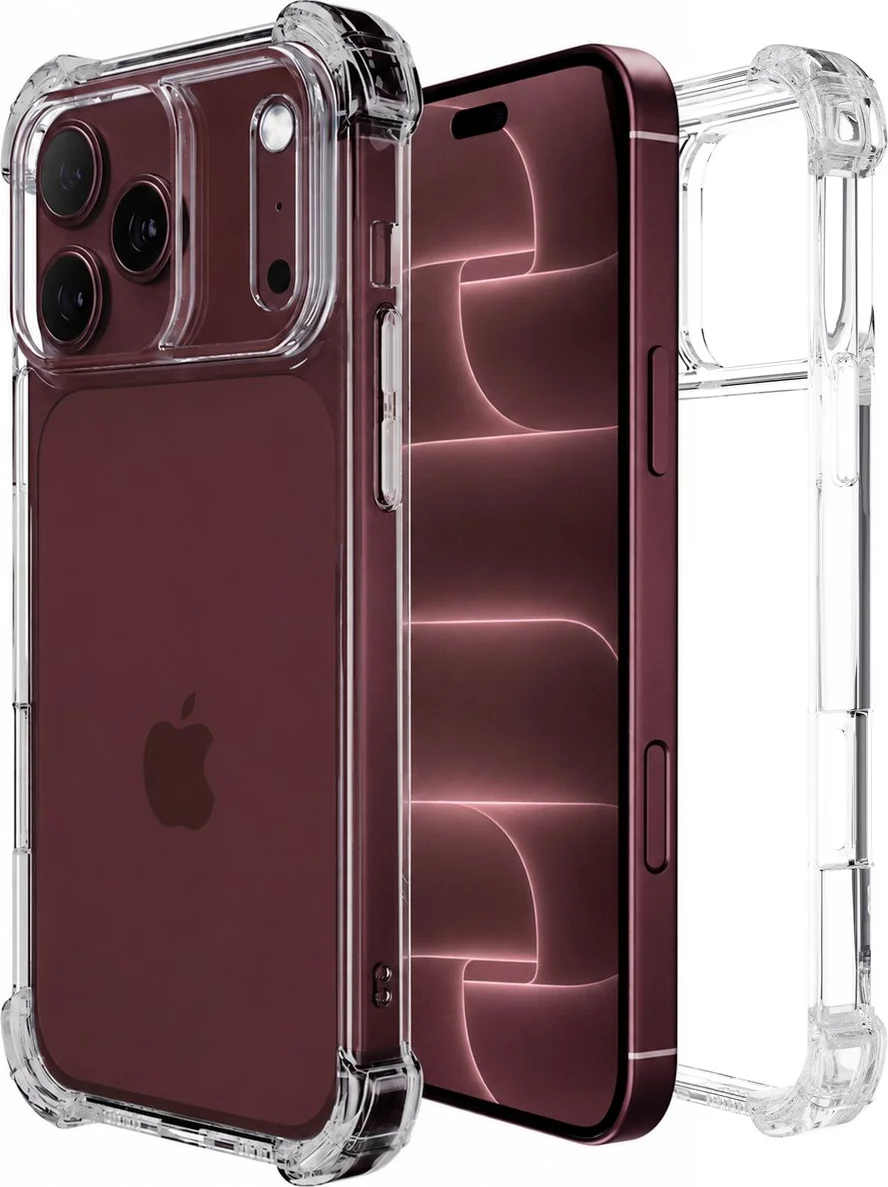 Hoesje - geschikt voor Apple iPhone 17 Pro Max/18 Pro Max hoesje - Transparant - backcover - shock proof