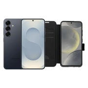 Samsung Galaxy S25 256GB Zilver 5G + BlueBuilt Book Case Zwart
