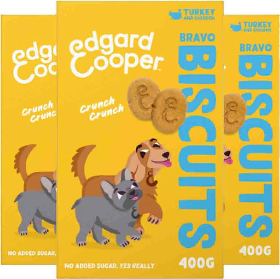 3x Edgard & Cooper Adult Biscuit Kalkoen & Kip 400 gr