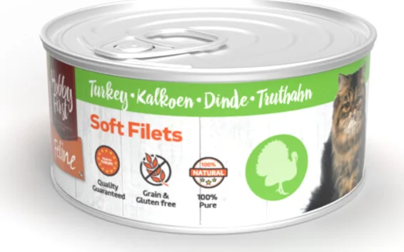 12x HobbyFirst Feline Blik Zachte Filets Kalkoen 70 gr
