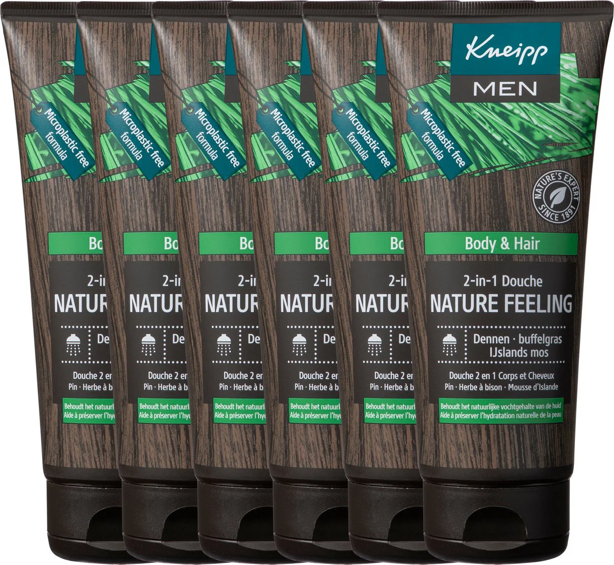 6x Kneipp Douche Men 2-in-1 Nature Feeling 200 ml