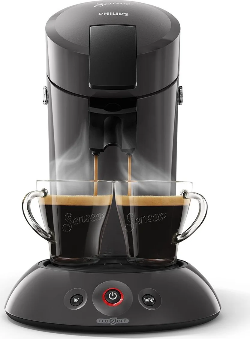 Philips Senseo Original Eco Koffiepadmachine HD6552/38 - Keuze uit 1 of 2 Kopjes - Automatische Uitschakeling - Duurzame Materialen - Kasjmiergrijs