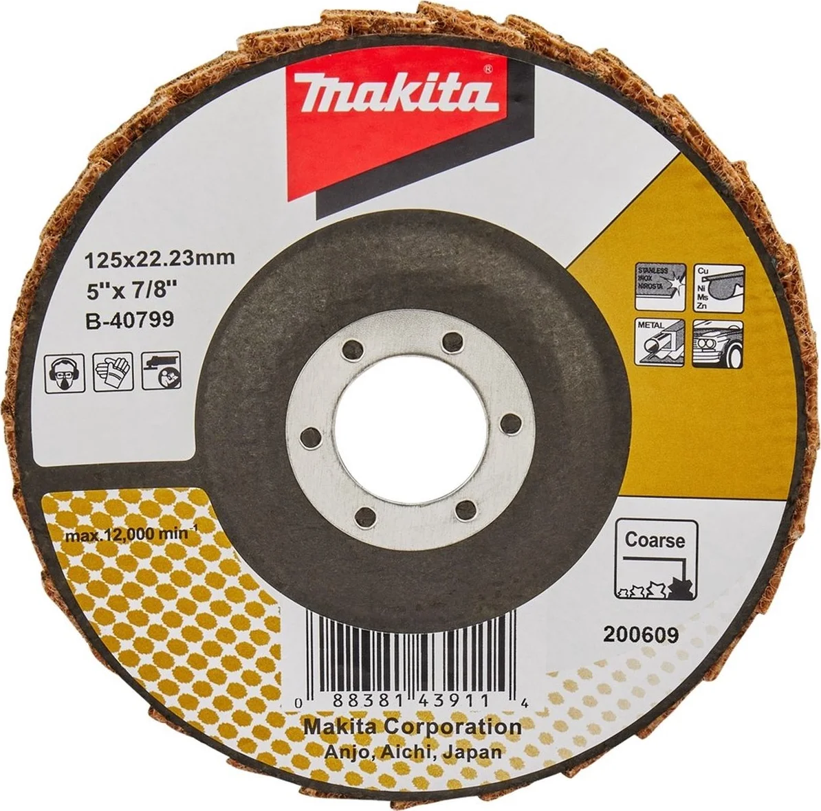 Makita B-40799 Lamellenschuurvliesschijf grof | 125mm
