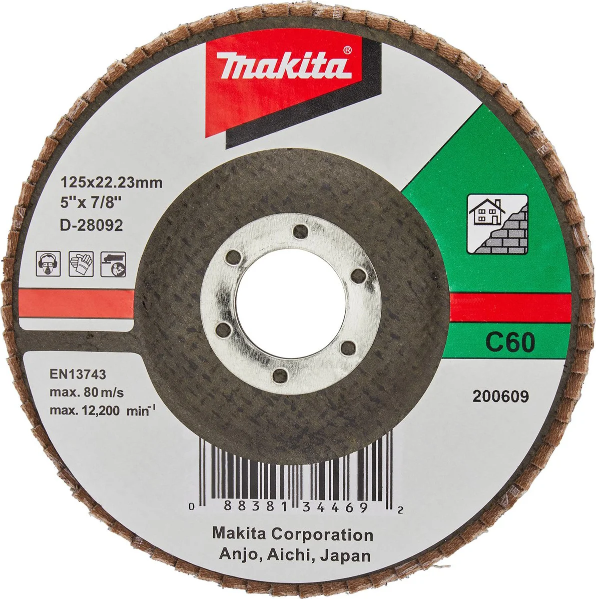 Makita D-28092 Lamellenschuurschijf C60 | 125 mm