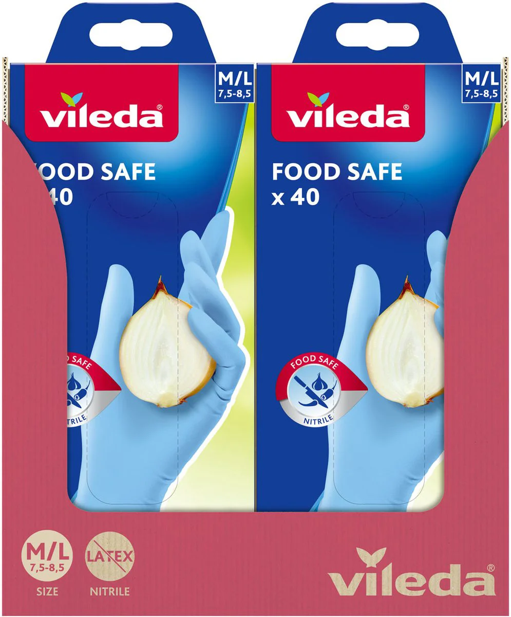 Vileda Food Safe Handschoenen 40 Stuks