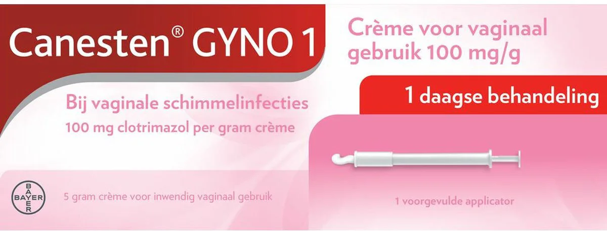 Canesten GYNO 1 Crème - 1 daagse behandeling