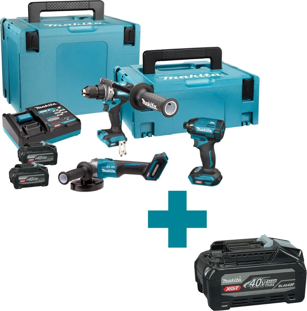 Makita DK400NX Accu combiset 3-delig XGT 40V Max 4.0Ah in Mbox