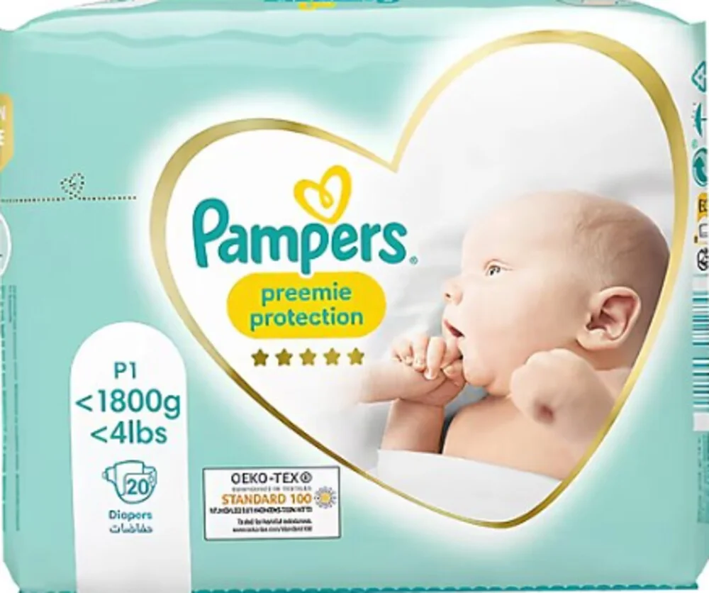 Pampers Premium Protection Luiers Maat P1 (<1800gr) 20 stuks