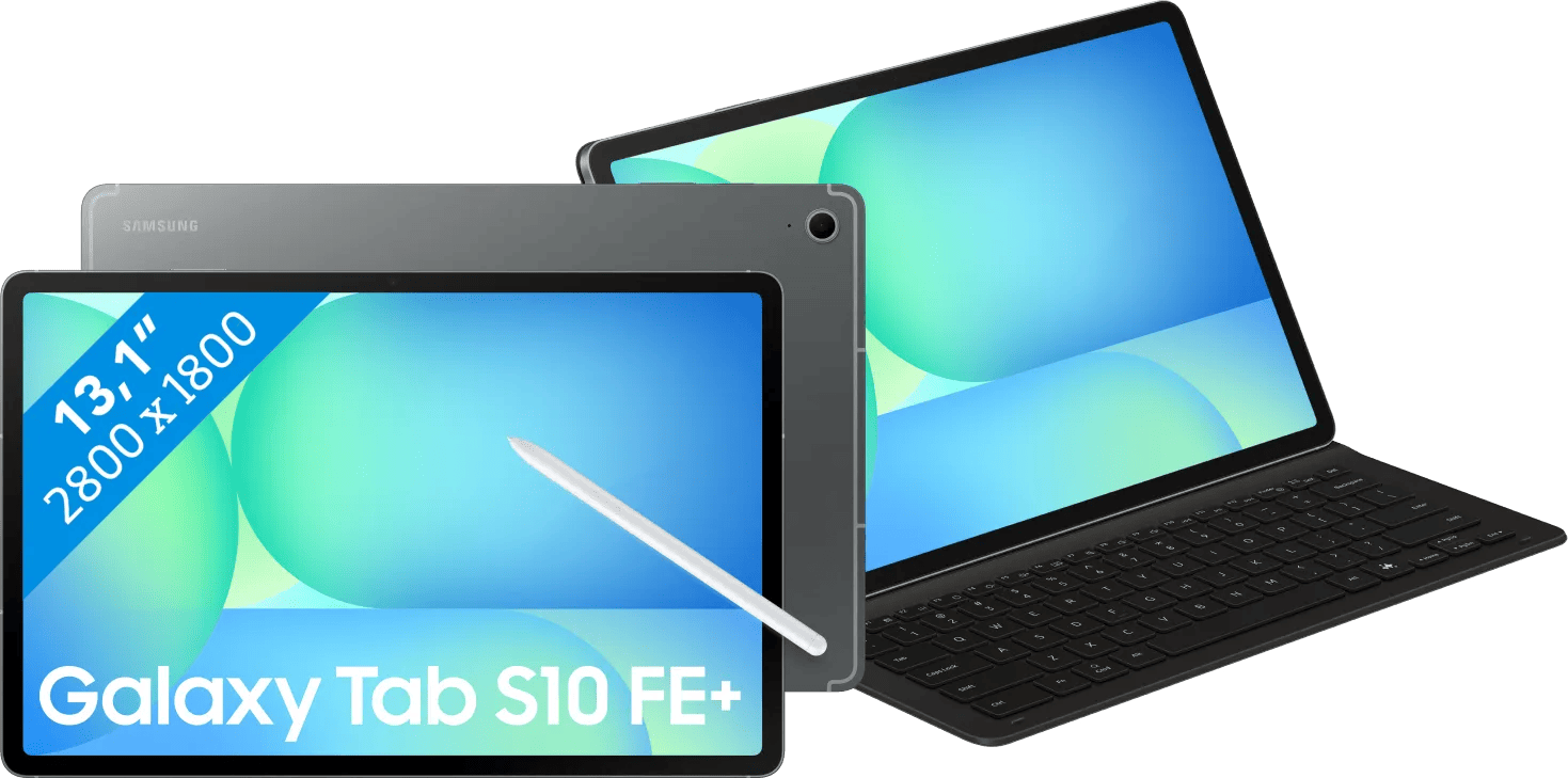Samsung Galaxy Tab S10 FE Plus 13,1 inch 256GB Wifi Grijs + Toetsenbord Hoes QWERTY