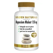 2x Golden Naturals Magnesium Malaat 150 mg 180 tabletten