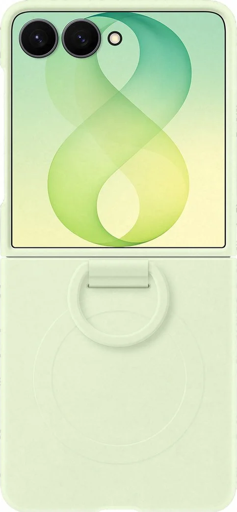 Samsung Galaxy Z Flip 8 Siliconen Back Cover met Magneet Groen