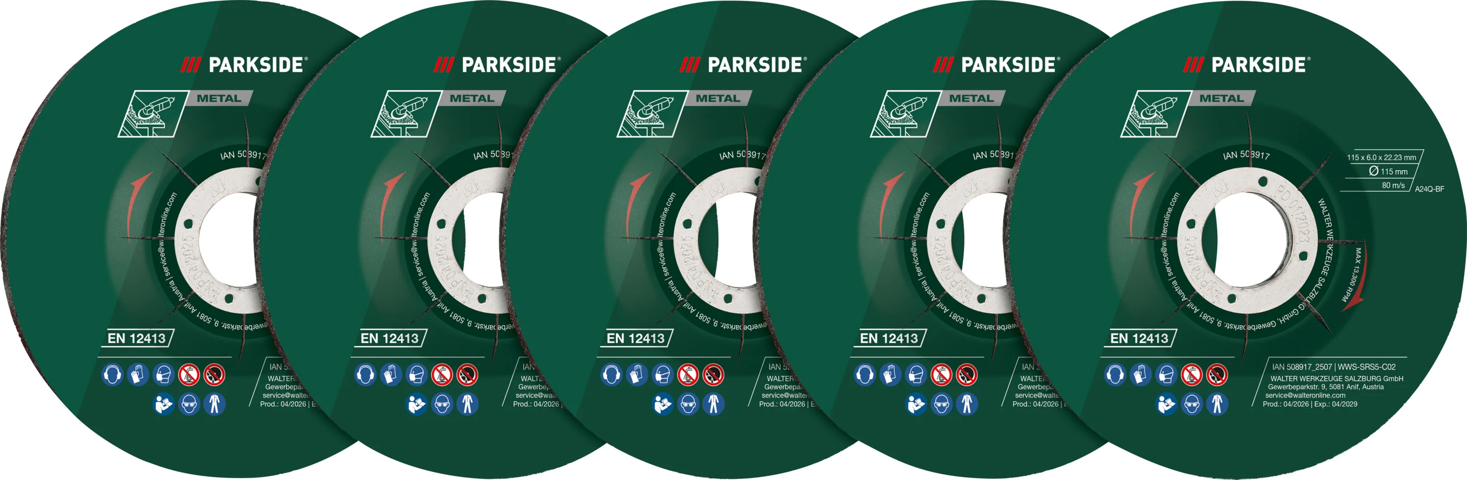 PARKSIDE Haakse slijper accessoires (Slijpschijven)