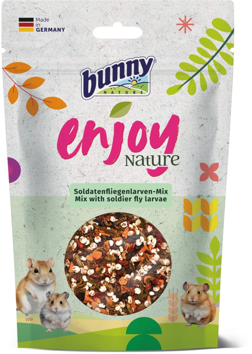 6x Bunny Nature Enjoy Nature Mix Soldier Fly Larvae 90 gr