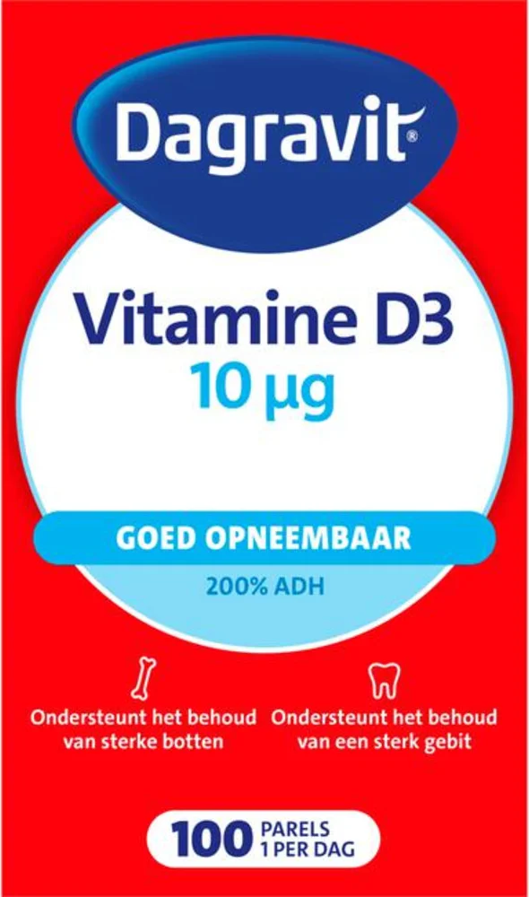 3x Dagravit Vitamine D Parels 10 µg 100 capsules
