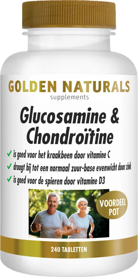 2x Golden Naturals Glucosamine & Chondroïtine 240 tabletten