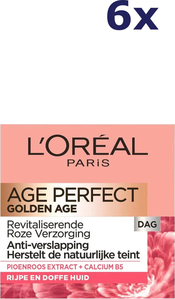 6x L'Oréal Age Perfect Golden Age Dagcreme 50 ml