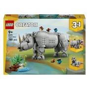 LEGO Creator Wilde dieren: machtige neushoorn met vogels 31171