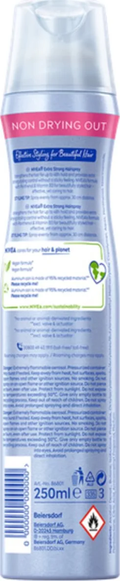 3x NIVEA Styling Spray Hold 4 Diamond Gloss Care 250 ml