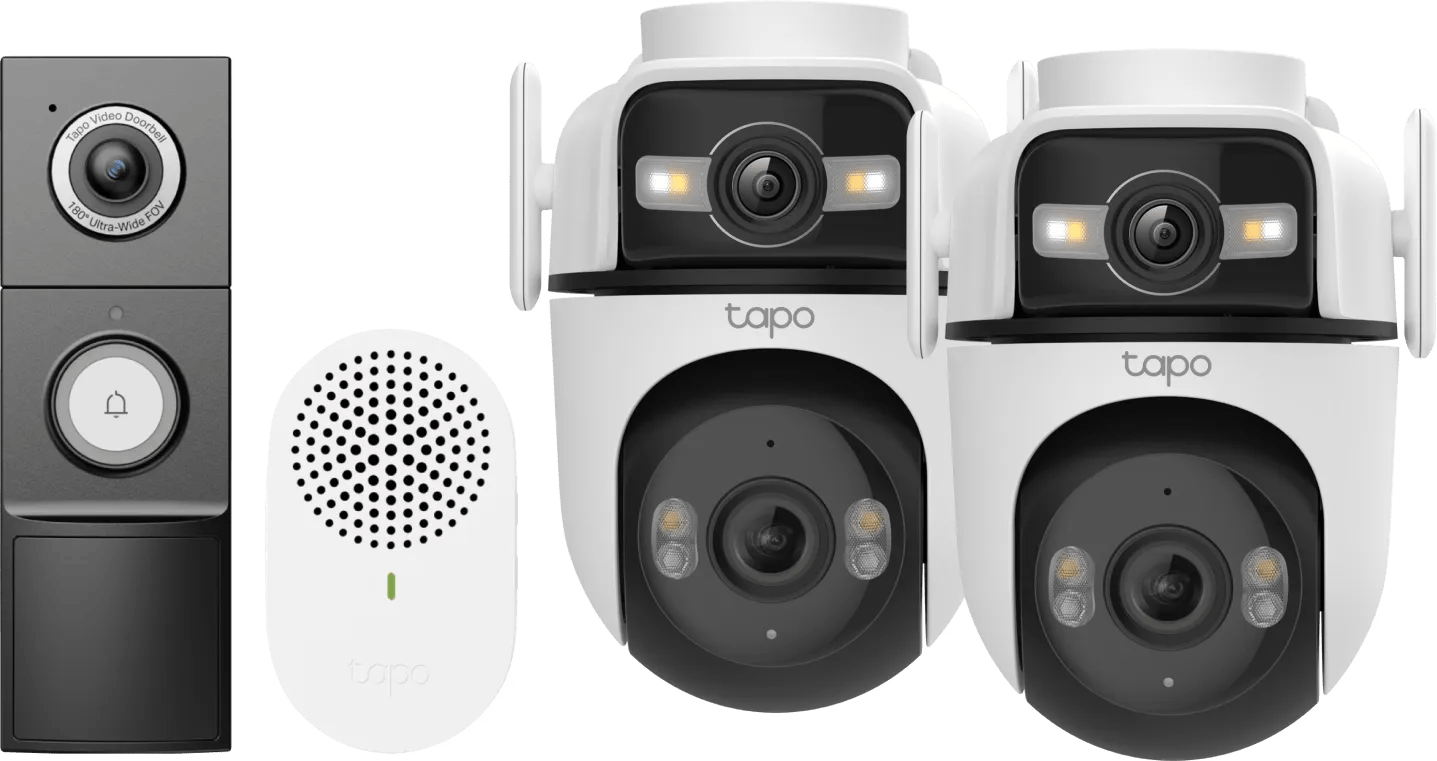 TP-Link Tapo C545D Duo Pack + D235 Smart Battery & Wired Doorbell