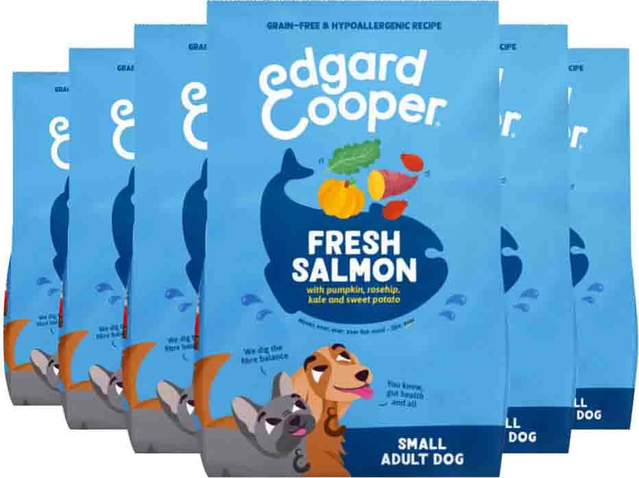 6x Edgard & Cooper Hondenvoer Droog Adult Small Zalm 700 gr