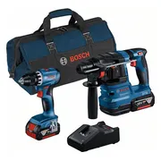 Bosch Professional Accu Combiset GSR 18V-45 + GBH 18V-22 18V 4.0Ah in Tas - 0615A50038