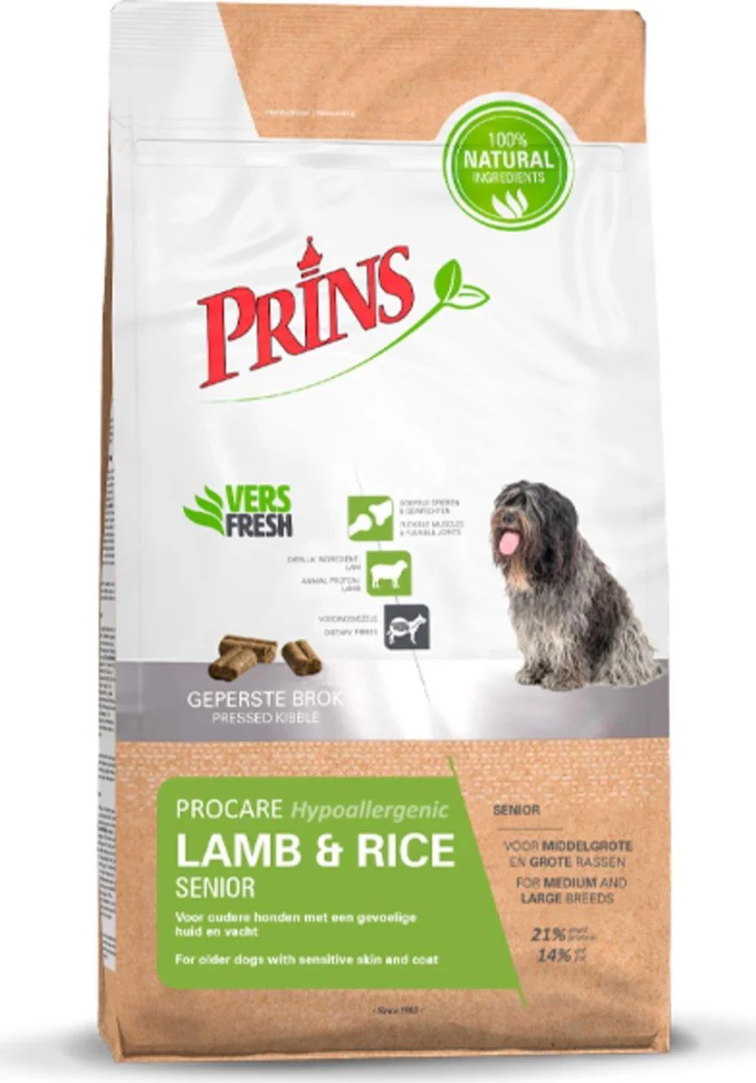 Prins ProCare Hondenvoer Droog Senior Lamb & Rice 3 kg