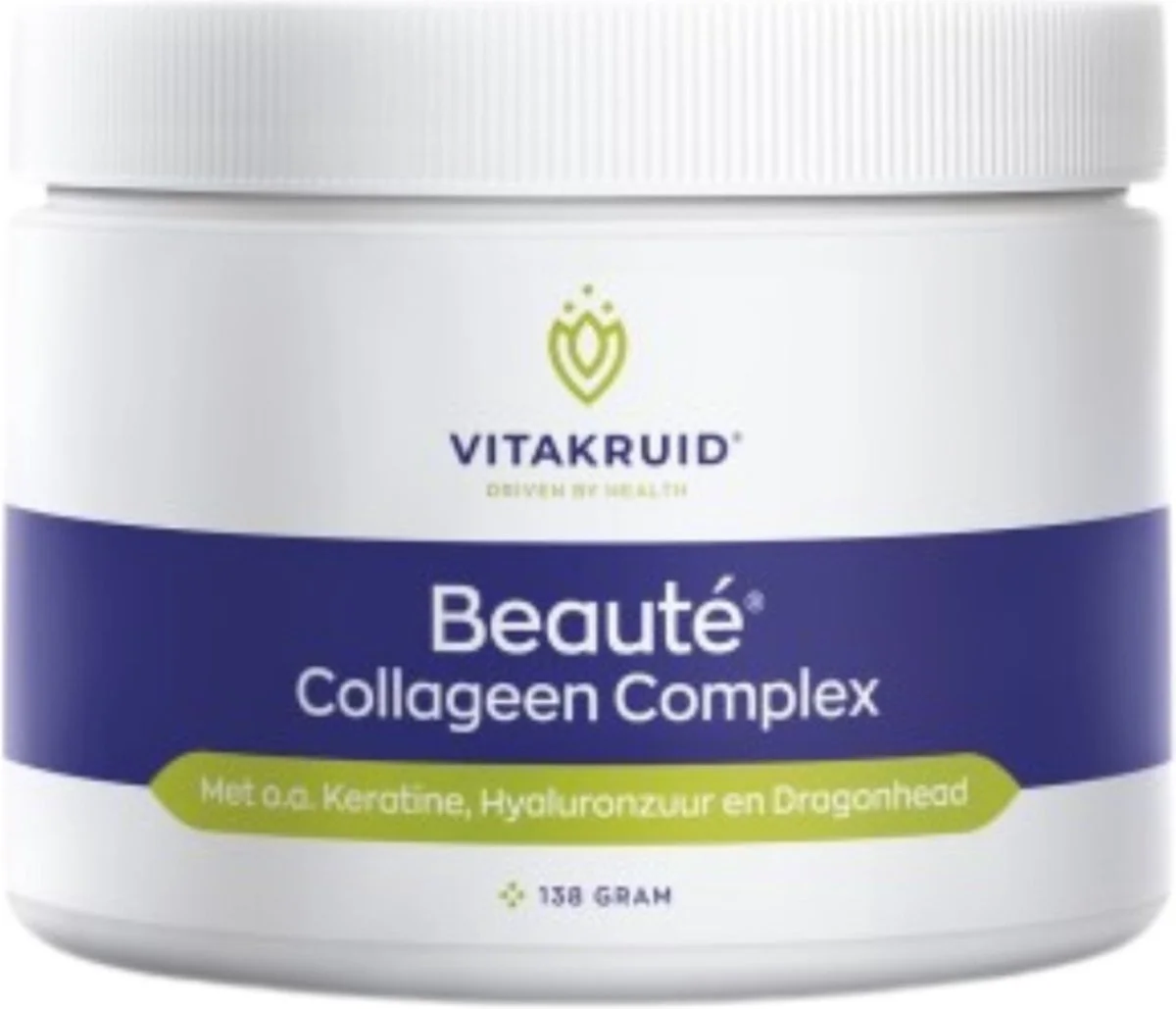 Vitakruid Beauté® Collageen complex Keratine Hyaluronzuur Poeder 136GR