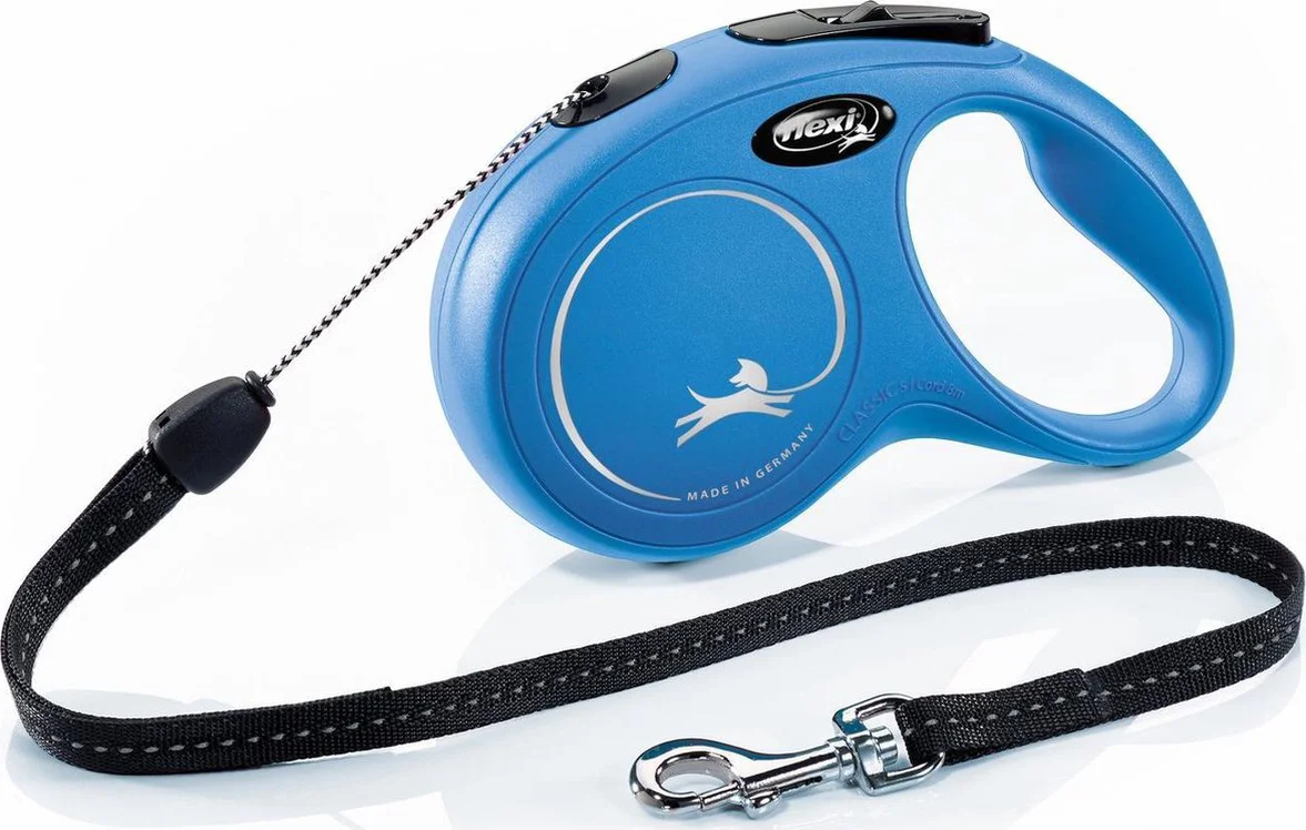 Flexi Rollijn Classic Koord 8 mtr tot 12 kg Blauw