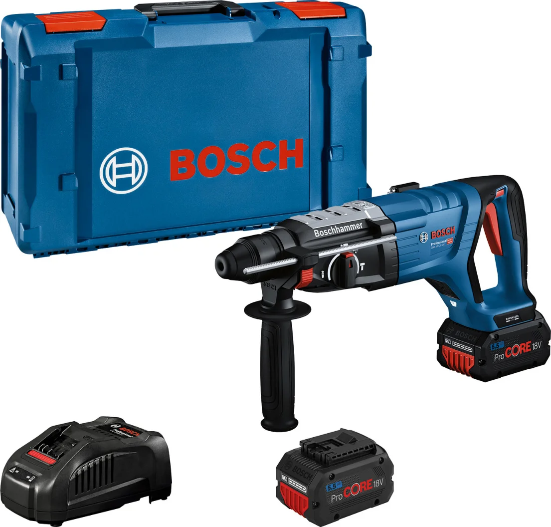 Bosch Professional GBH 18V-28 D Accu combihamer SDS-Plus 3,4J 18V 5.5Ah in XL-Boxx - 0611919005