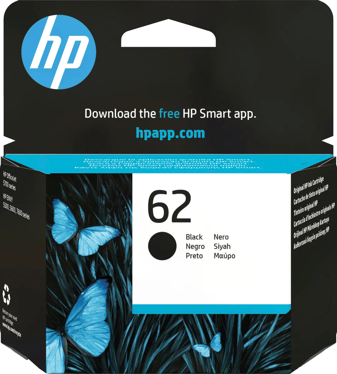 HP 62 Cartridge Zwart