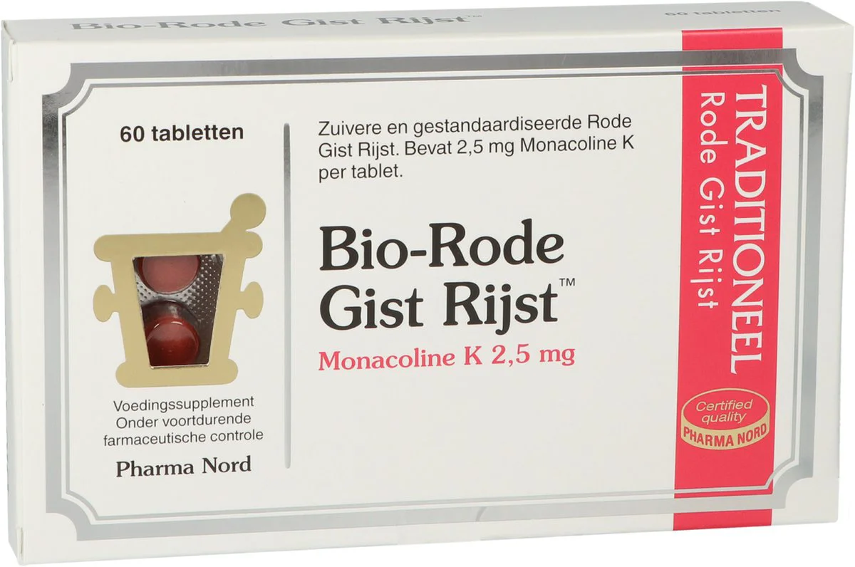 Pharma Nord Bio-Rode Gist Rijst Tabletten 60TB