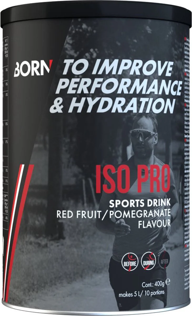 Born Iso Pro Sports Drink - Red Fruit Pomegranate 400GR