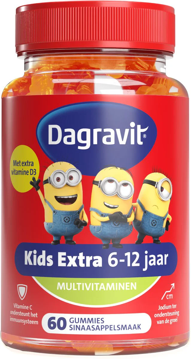 Dagravit Kids-Xtra Vitaminions Multivitaminen 6-12 jaar 60 gummies