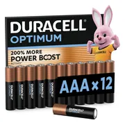 Duracell Alkaline Batterijen Optimum AAA 12 stuks