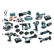 Makita DLX1009TJ2 Accu Combiset 10-delig met Trolley 18V 5.0Ah in Mbox