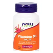 NOW Vitamine D3 400 IE Softgels 180SG