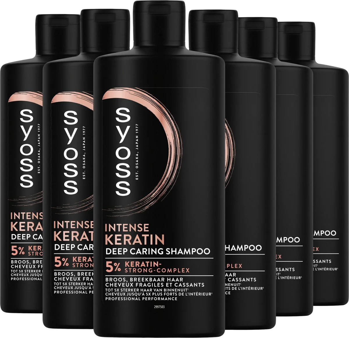 6x Syoss Intense Shampoo Keratin Deep Caring 440 ml