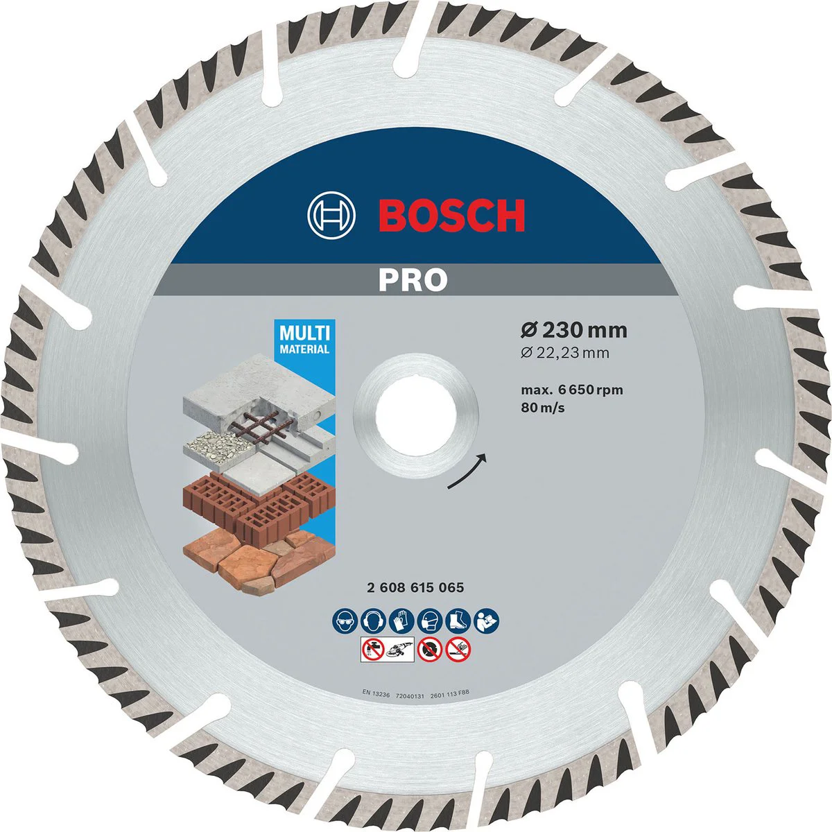 Bosch Professional PRO Multi Material diamantdoorslijpschijf 230 x 22,23 mm - 2608615065
