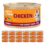 18x Edgard & Cooper Kattenvoer Chunks Kip 85 gr