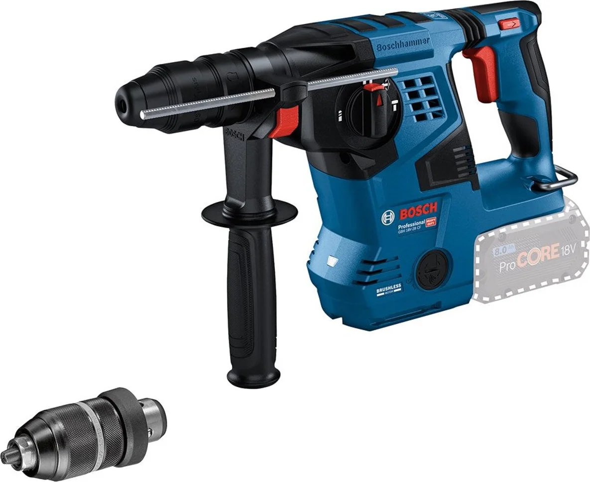 Bosch Professional GBH 18V-28 CF Accu combihamer SDS-plus 3,3J + snelwisselboorkop 18V Basic Body in L-Boxx - 0611921001