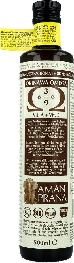 Aman Prana Happy Delicht Okinawa Omega Olie 500ML