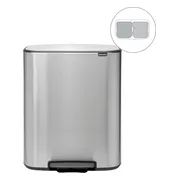 Brabantia Bo Pedal Bin 2 x 30 Liter Rvs Fingerprint Proof