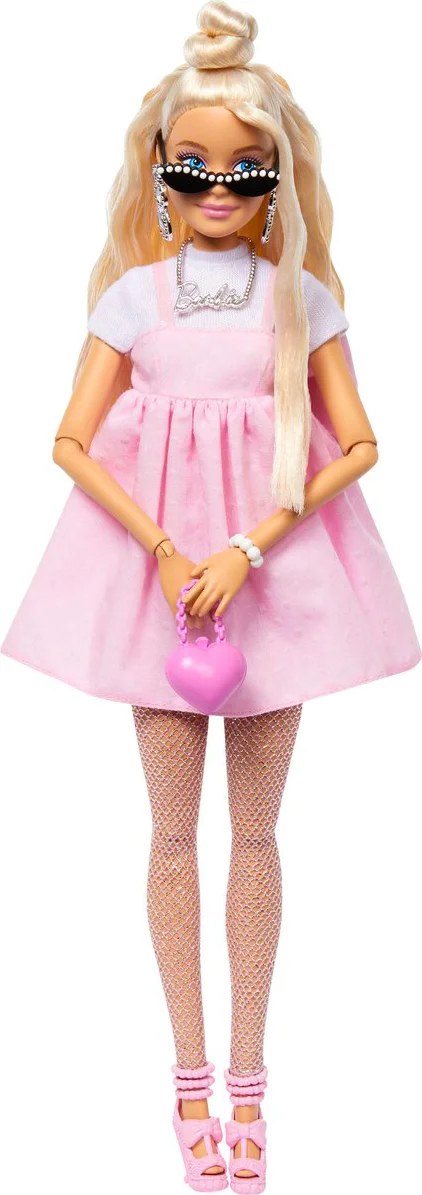 Barbie Deluxe Stijl - Pastelroze babydolljurk - Barbiepop