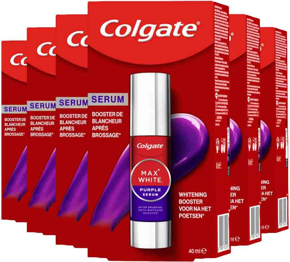 6x Colgate Max White Purple Serum