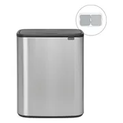 Brabantia Bo Touch Bin 2 x 30 Liter Rvs Fingerprint Proof